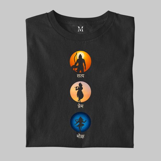 Satya - Prem - Moksh - Pure Cotton T-Shirt